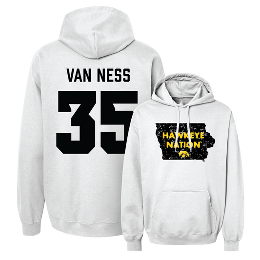 White Football State Hoodie  - Devan Van Ness