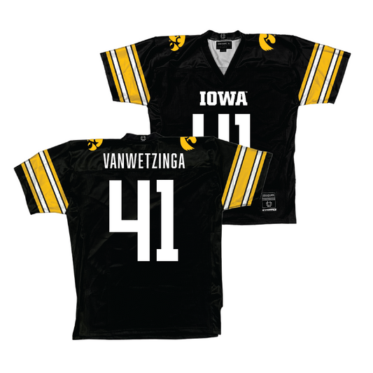 Iowa Football Black Jersey - Rusty VanWetzinga