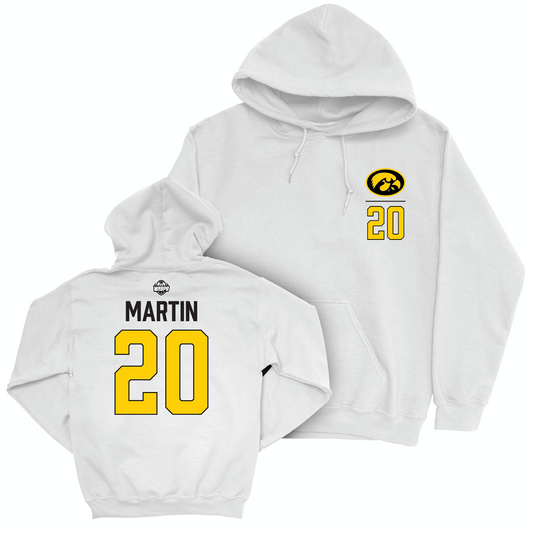 Legacy Collection: Iowa Women's Basketball White Logo Hoodie - Kate Martin | #20