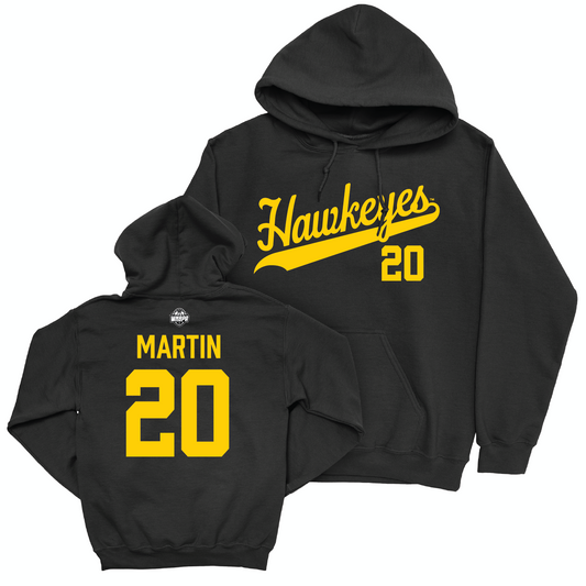 Legacy Collection: Iowa Women's Basketball Black Script Hoodie - Kate Martin | #20