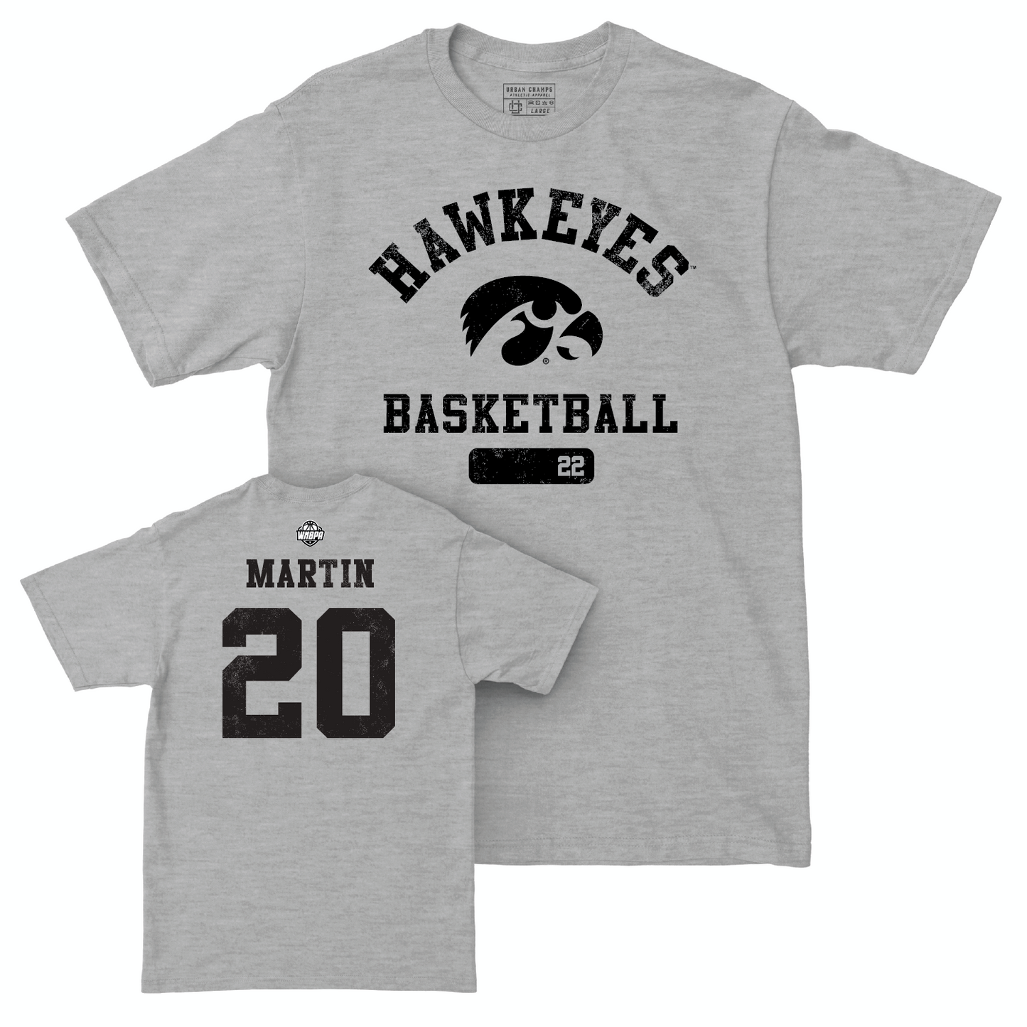 Legacy Collection: Iowa Women's Basketball Sport Grey Varsity Tee - Kate Martin | #20