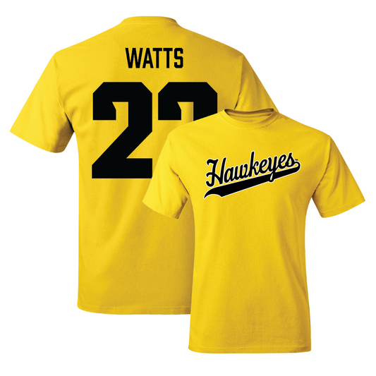 Gold Baseball Script Tee  - Anthony Watts