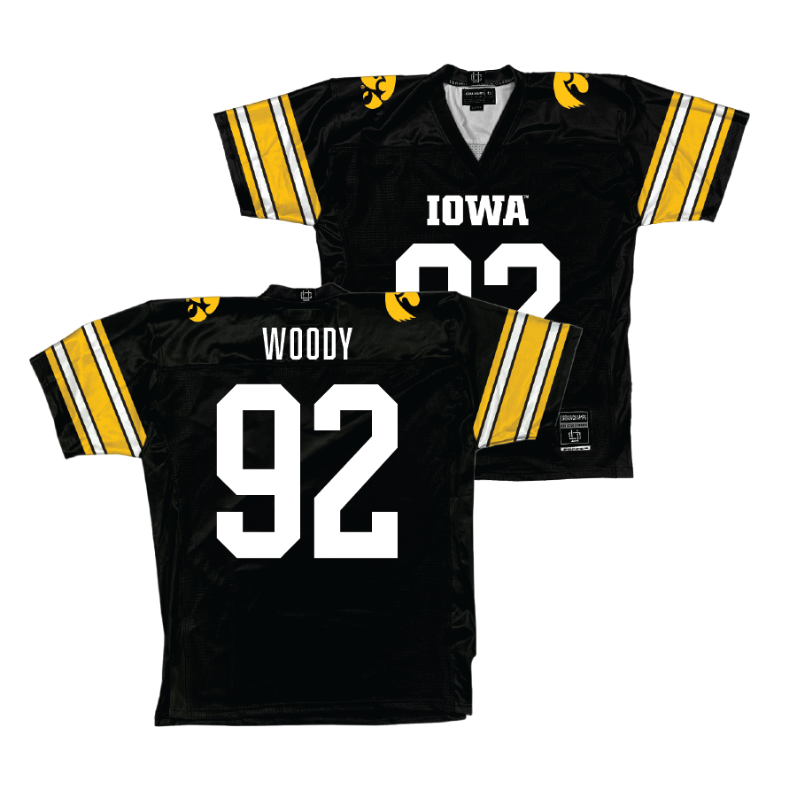 Black Iowa Football Jersey   - Tripp Woody