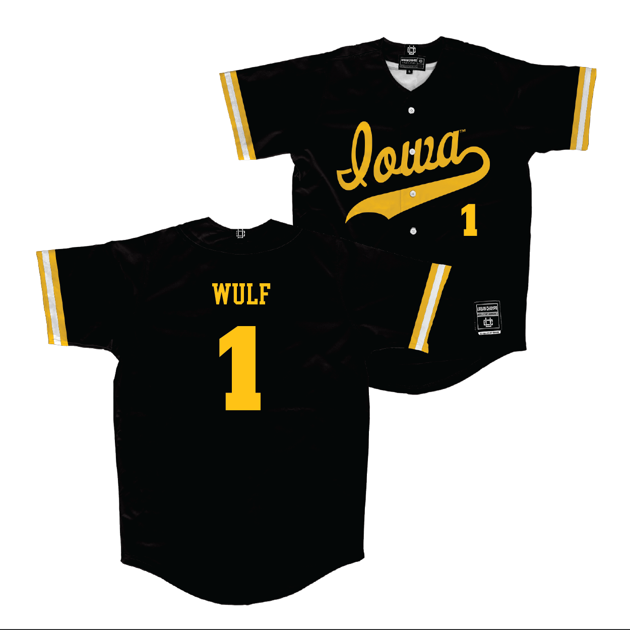 Iowa Baseball Black Jersey  - Caleb Wulf