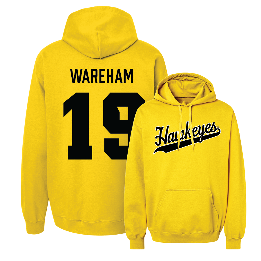 Gold Field Hockey Script Hoodie - Ella Wareham