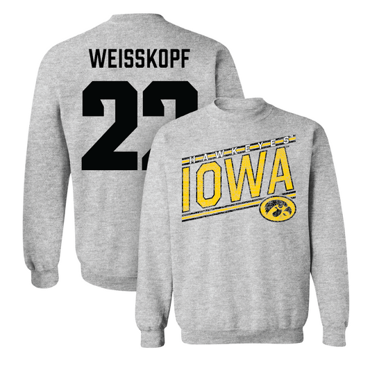 Sport Grey Football Slant Crew   - Derek Weisskopf