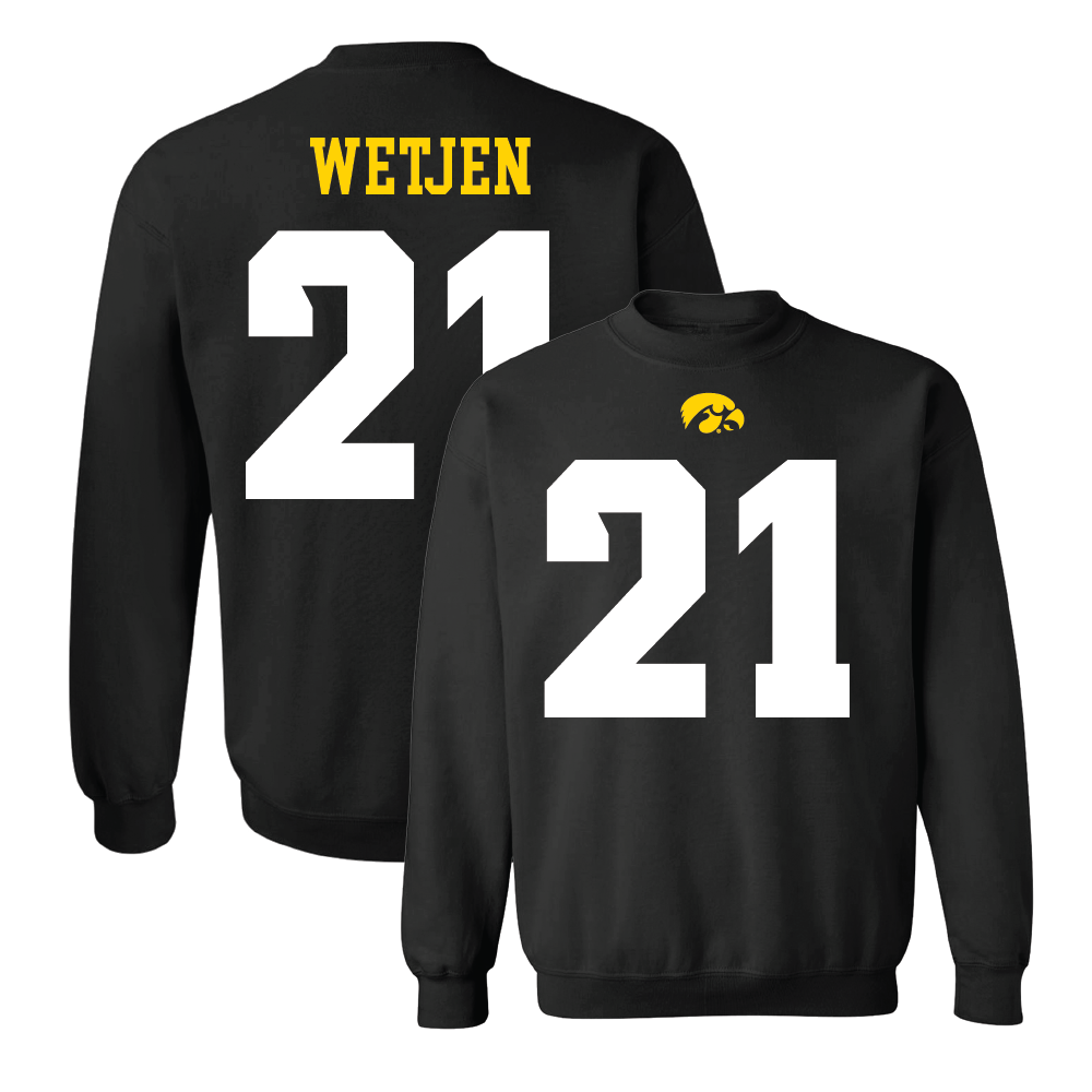 Black Football Shirsey Crew   - Kaden Wetjen