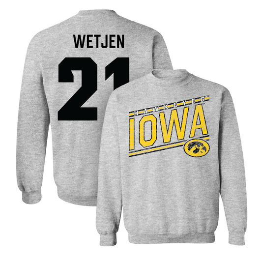 Sport Grey Football Slant Crew   - Kaden Wetjen