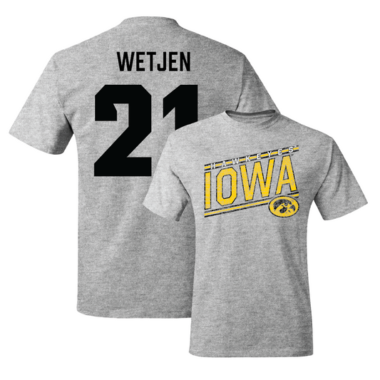 Sport Grey Football Slant Tee   - Kaden Wetjen