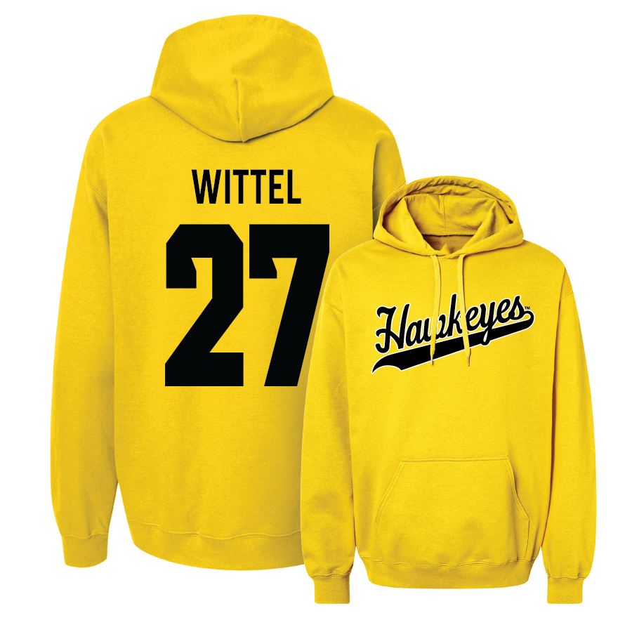 Gold Field Hockey Script Hoodie - Jacey Wittel