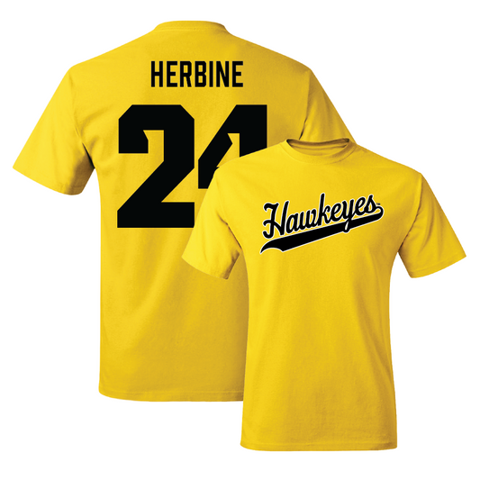 Gold Field Hockey Script Tee  - Annika Herbine