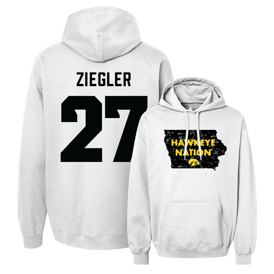 Baseball White State Hoodie  - Jaylen Ziegler