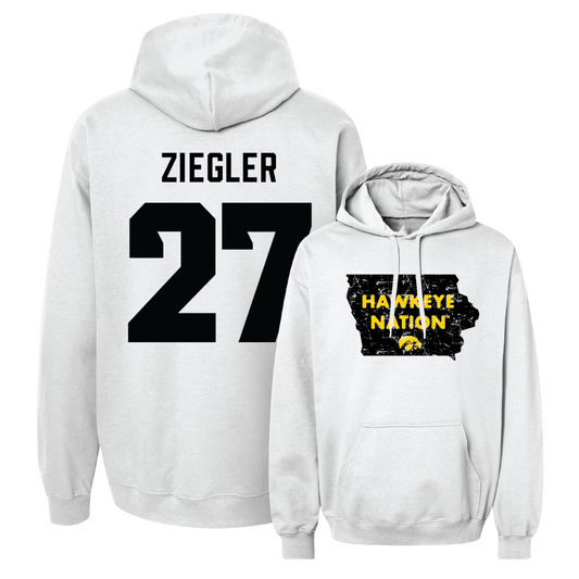 Baseball White State Hoodie  - Jaylen Ziegler