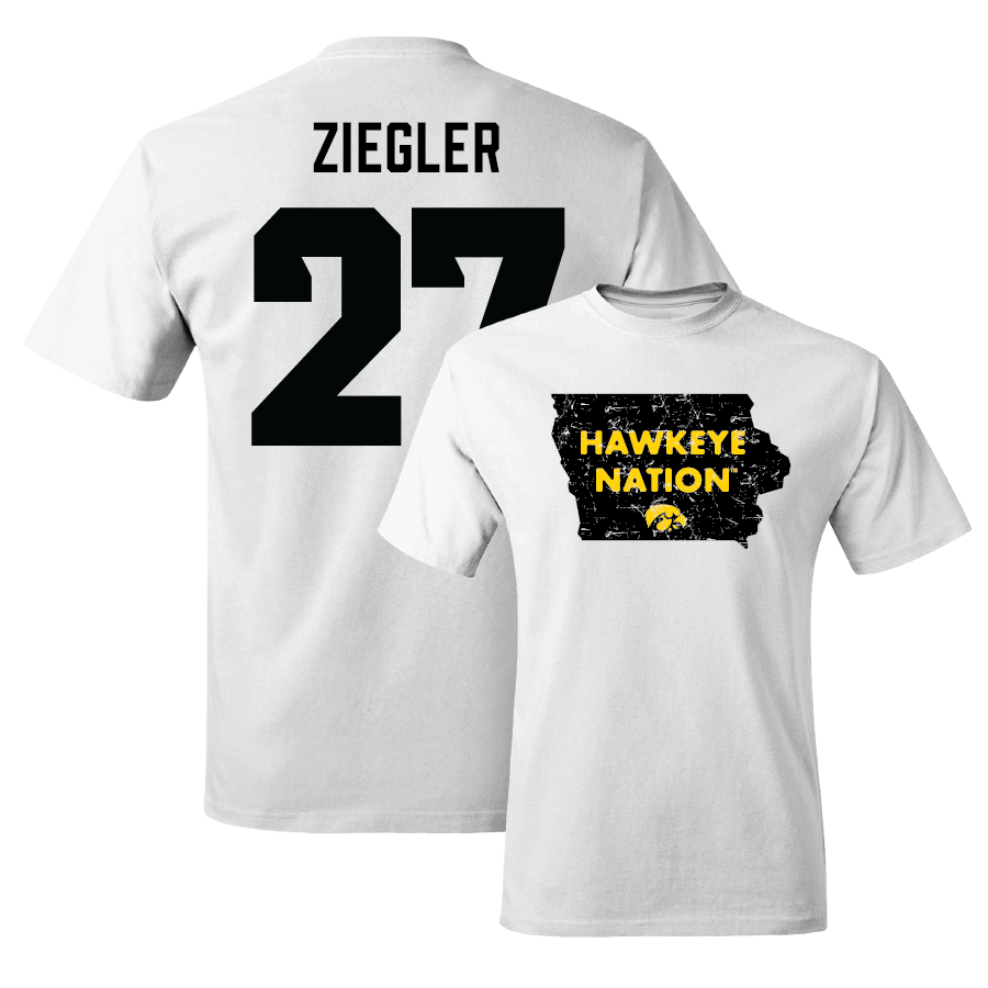 Baseball White State Comfort Colors Tee  - Jaylen Ziegler