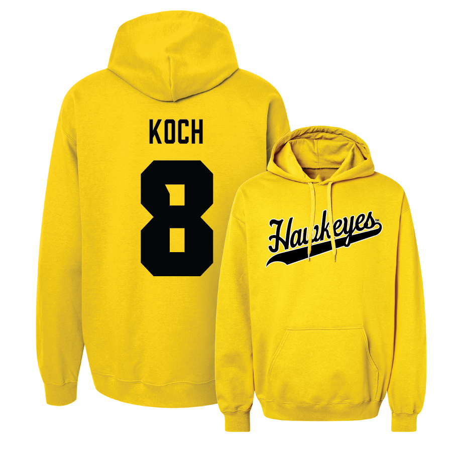 Gold Men's Basketball Script Hoodie  - Cooper Koch