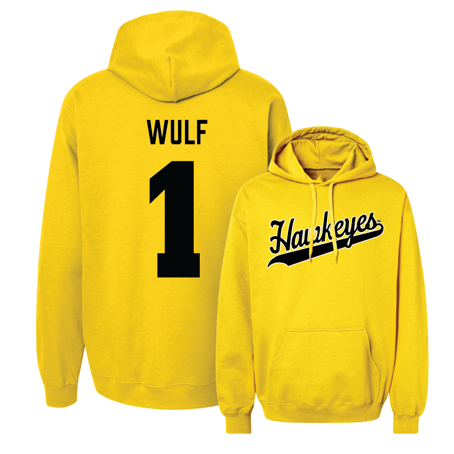 Gold Baseball Script Hoodie  - Caleb Wulf