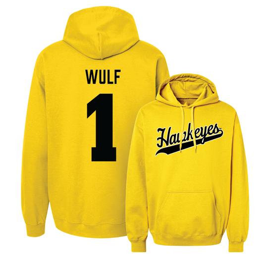 Gold Baseball Script Hoodie  - Caleb Wulf